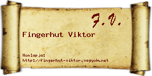 Fingerhut Viktor névjegykártya